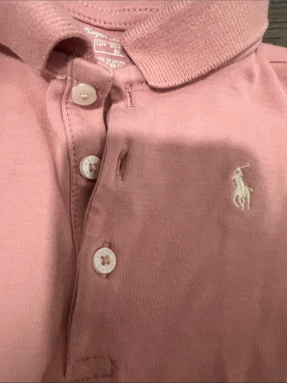 Ralph Lauren Pink Ruffle-Hem Polo Dress